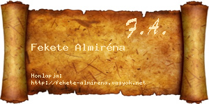 Fekete Almiréna névjegykártya